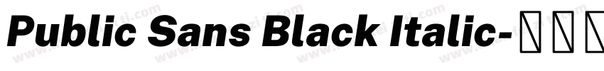 Public Sans Black Italic字体转换
